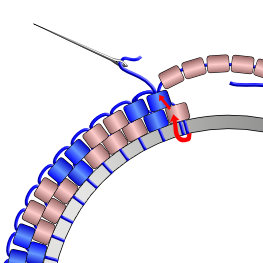 Brick Stitch Hoop Steps
